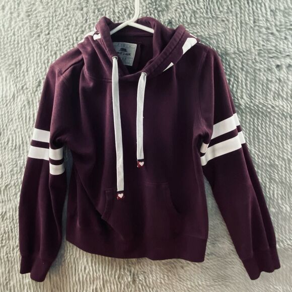Reflex Tops - Reflex Love Women's M Medium Maroon Red Hooded Pullover Fleece Sweatshirt